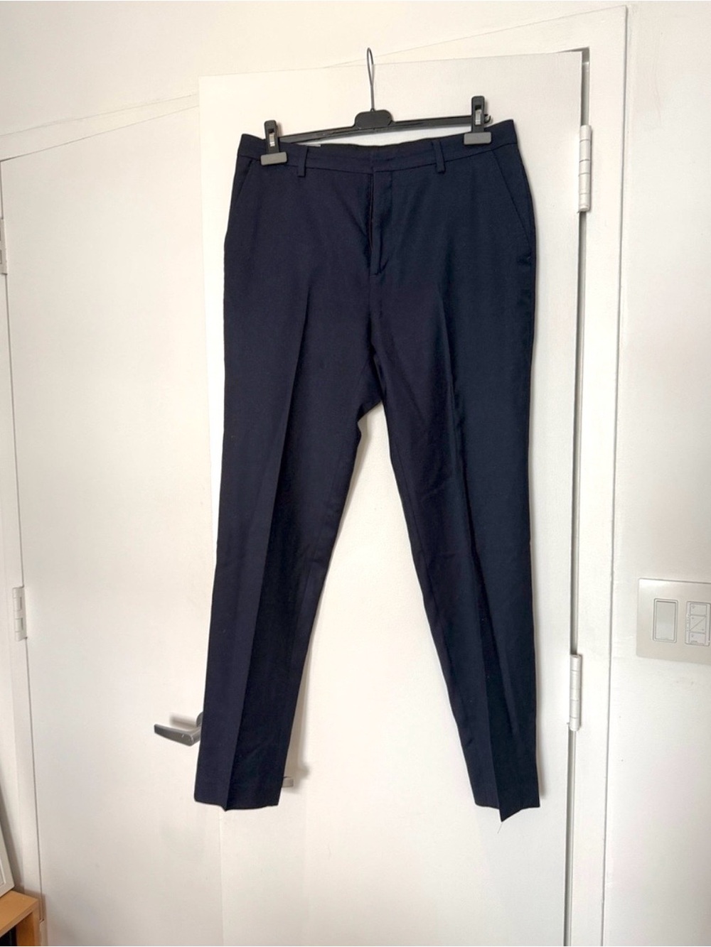 Ami Men's Wool Navy Trousers